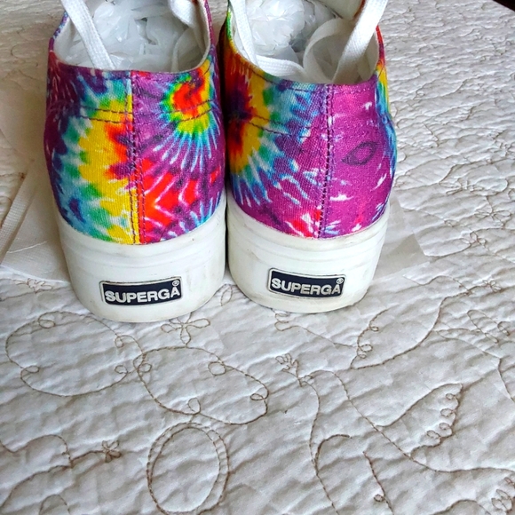 Superga Tie dye Platform Sneakers Size 7.5 - Picture 4 of 10